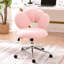 Chaise réglable en hauteur avec revêtement doux pour le bureau ou la maison - Rose, pivotante à 360° et apaisante