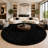9x9 ft Black Round Rug for Bedroom Room Fluffy Circle Rug Furry Carpet Shaggy Circular Fuzzy Washable Non-Slip Large Area Rug Soft Indoor for Living Room Cute Aesthetic Home Decor-1164655106-1164655111