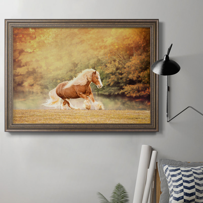 Horse Motion II - Photographie de cadre photo sur toile, H 18 po x l 27 po