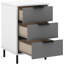 Roseanne 3 Drawer Bedside Table