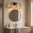 Moonlit Three Lights Wall Sconce With Rattan Shade, Bathroom Lighting Fixtures Over Mirror