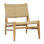Mable Outdoor Teak Upholstered Occasional Chair, Natural