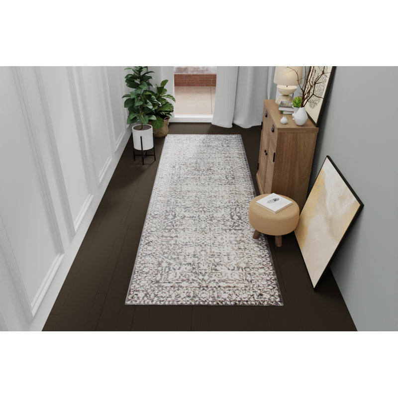Pinkham Oriental Stone Area Rug, Runner 2' x 8'