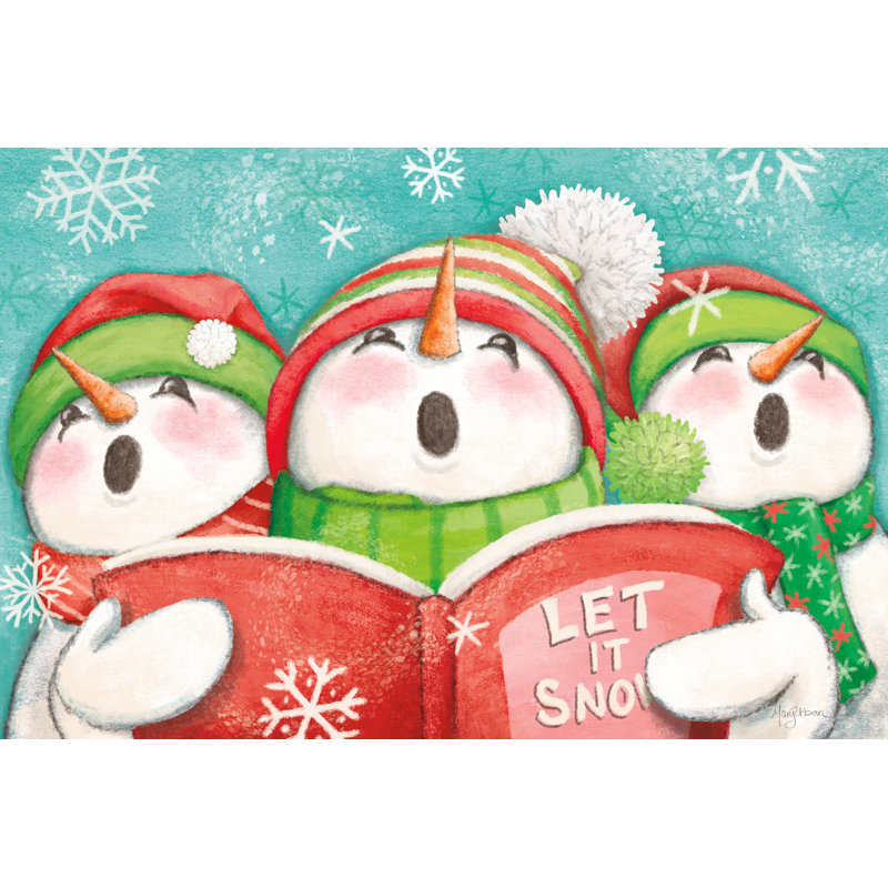 Let It Snow IV Eyes Open by Mary Urban - Wrapped Canvas Print, 60.96cm H x 91.44cm W x 3.8cm D