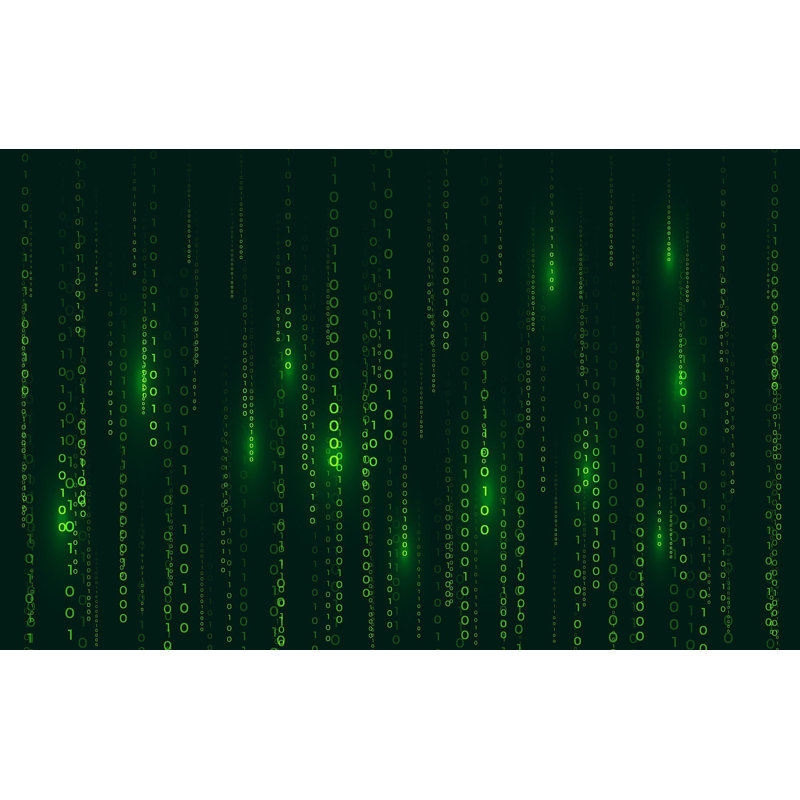 Premium Peel & Stick Wall Mural - Matrix Code, 210" W x 144" L