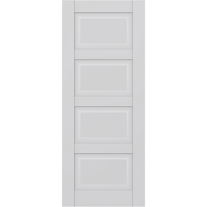 Dalle de porte intérieure moderne en bois manufacturé CA 4 apprêtée CA, 35,875 po x 83,23 po