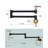 Brass Wall Mounted Two-Handle Pot Filler Kitchen Faucet with Double Joint Swing Arm-93620192