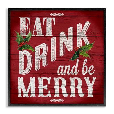 Art mural rétro sur toile «Be Merry» par Susan Arnot