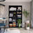 Black 2 Piece Living Room Set with 2 Bookcases-593143315-582692533