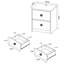 Table de chevet 2 tiroirs avec lumières DEL et USB-121701553