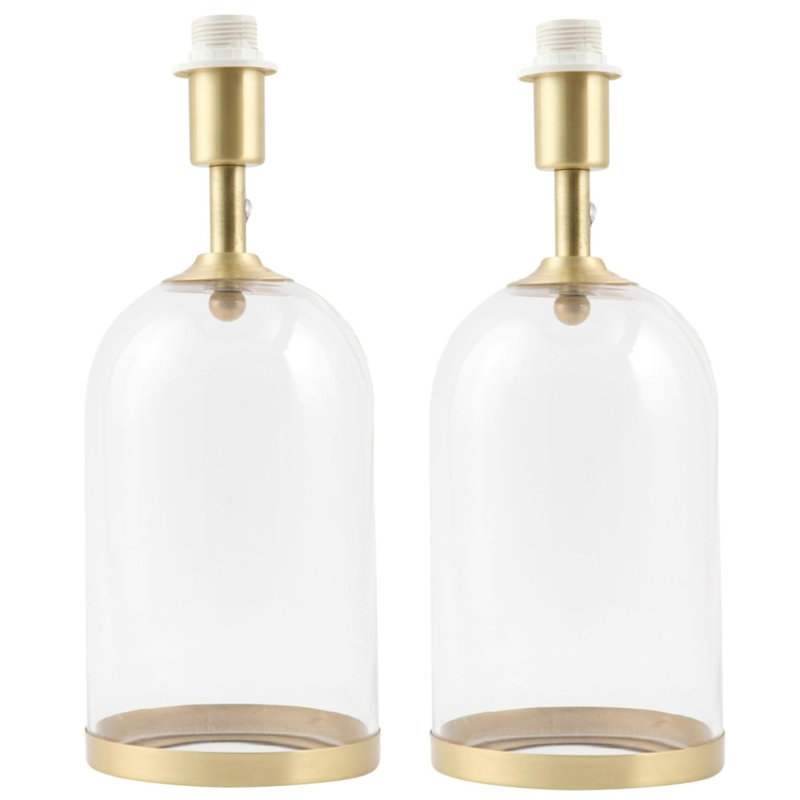 Axelrad Glass Table Lamp, Satin Brass