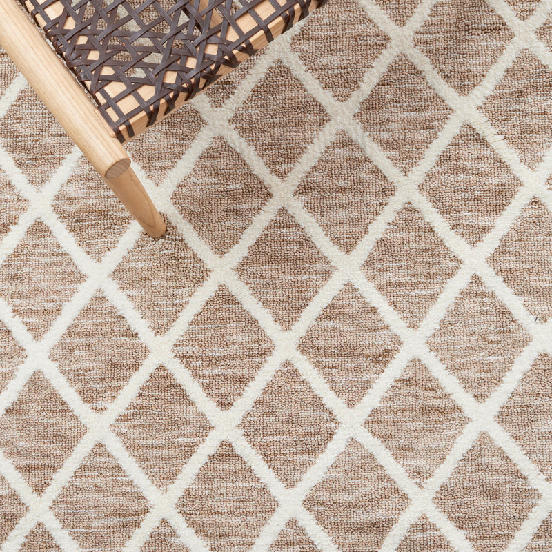 Tapis beige / ivoire Alaiza, Rectangle 6 pi x 9 pi
