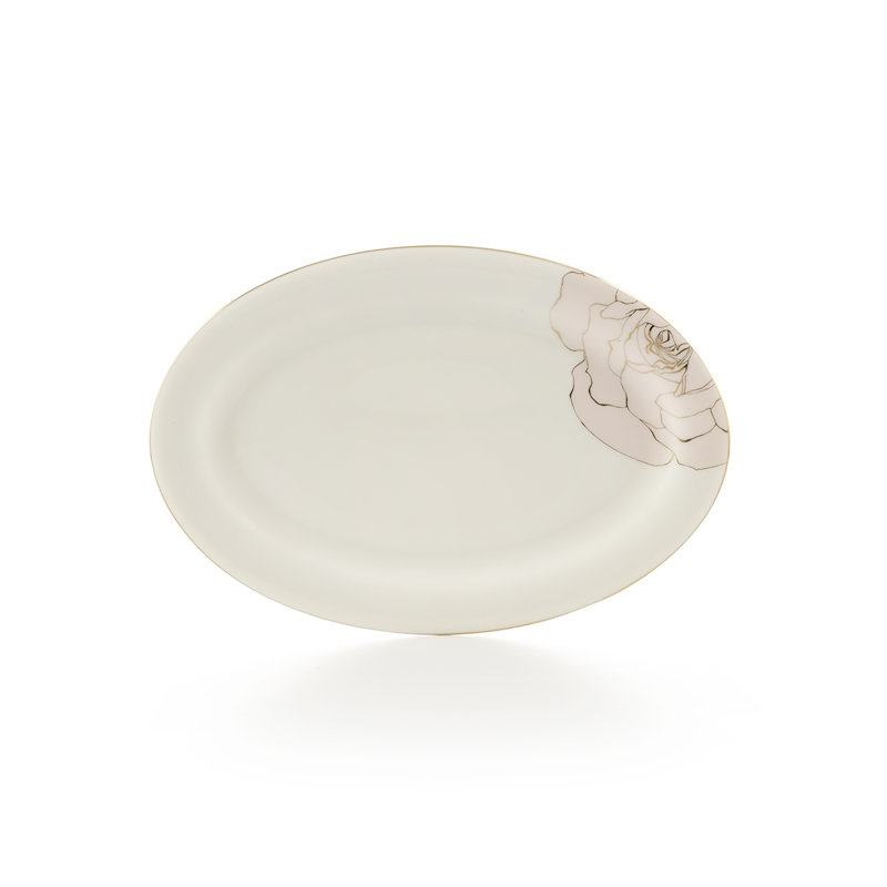 Plateau de porcelaine rose Goulding