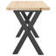 vidaXL Coffee Table X-Frame Solid Wood Pine and Steel-106215980