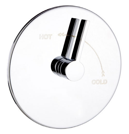 Round Pressure Balance Shower Complete with Valve, Polished Chrome