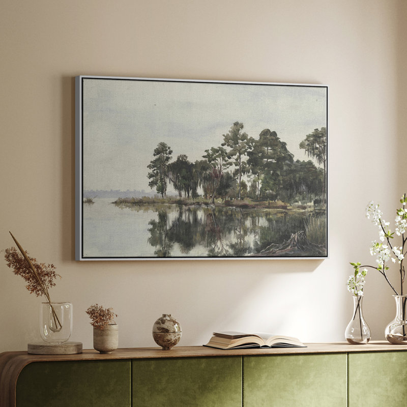 «Vintage Landscape -XL» sur toile, H 27 po x l 41 po, Blanc