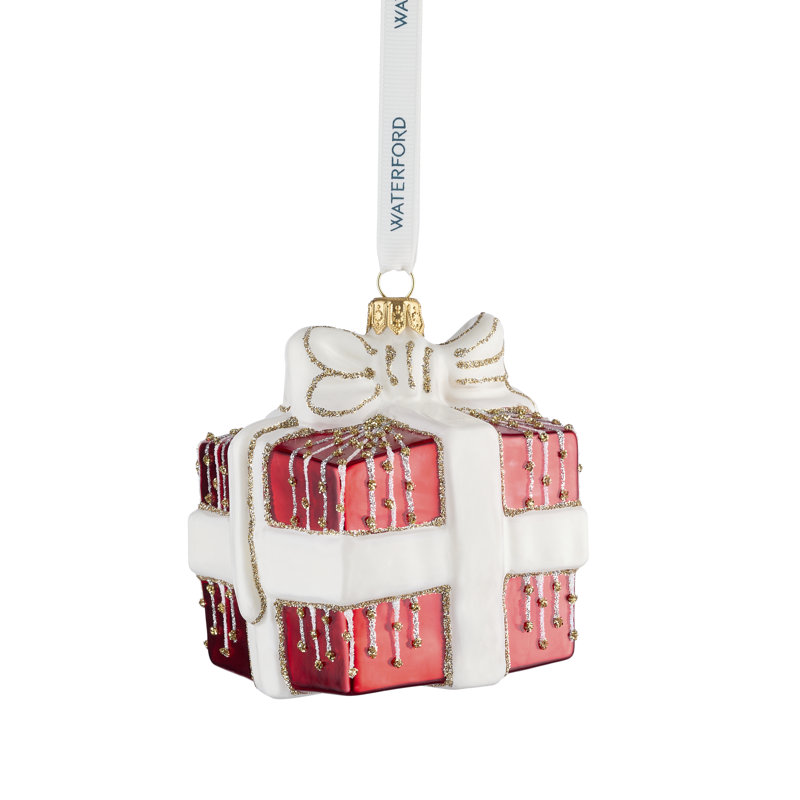 Waterford Holiday Heirlooms Red Present Ornament