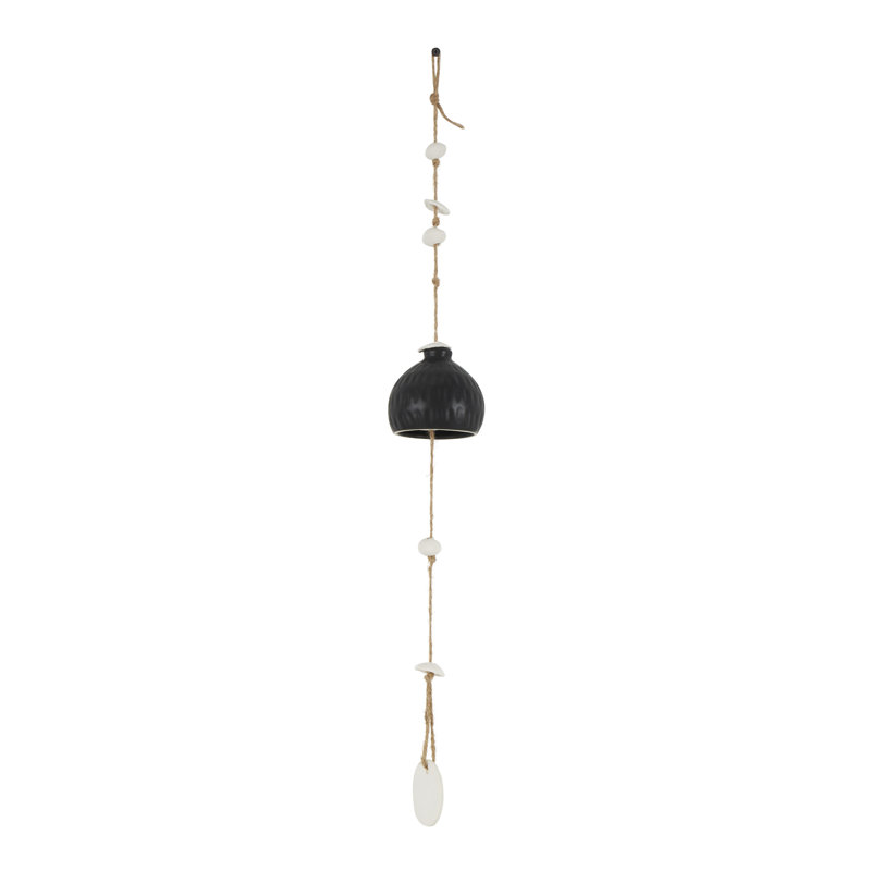 Carillon en cerise fait à la main intérieur et extérieur noir Cherilyn, H 23 po x l 3,5 po x P 3,5 po