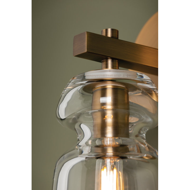 Trey 1 Light Wall Sconce, Patina Brass