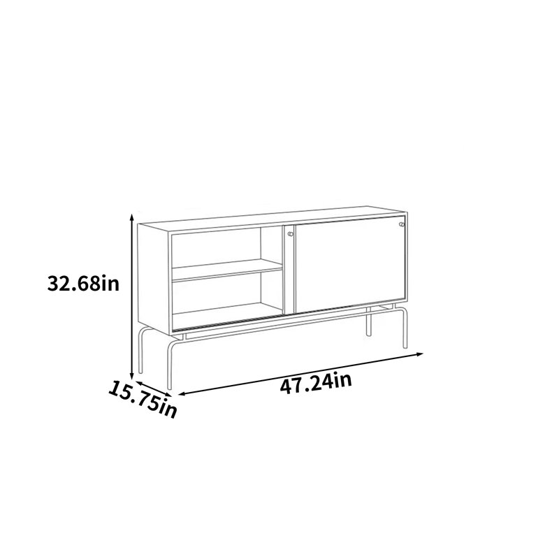 Buffet simple rétro, Black
