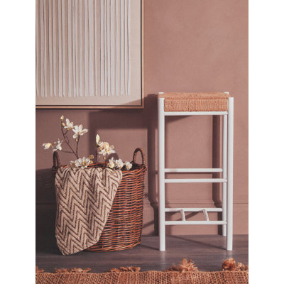 Counter Stool with Solid Wood Frame
