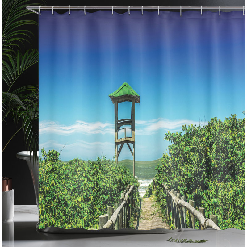 Shower Curtain with Hooks Included, 84"H x 69"W