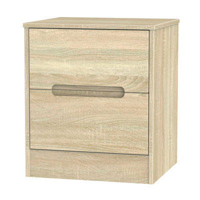 Fully Assembled Vernon 2 Drawer Bedside Table