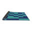 Tapis bleu/vert léger tissé à la machine-1779323749