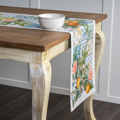Maison d'Hermine Agrume 100% Cotton Table Runner - Double Layer - 14.5" x 108"