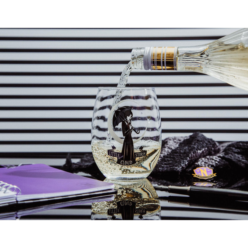 Verre à vin sans pied Addams Family «Little Storm Cloud» | 20 onces