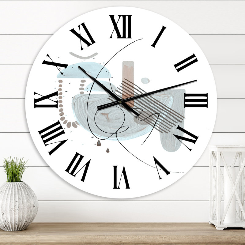 Minimal Compositions of Abstract Face IX - Horloge murale moderne, Petit