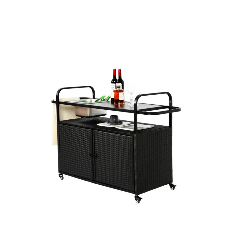 Outdoor Bar Table, Black