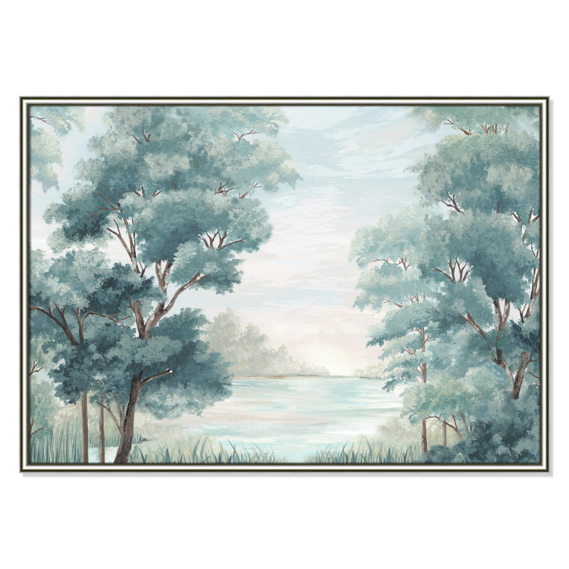 LeeRoy - Peinture encadrée, Encadrement argenté, H 30,75 po x l 42,75 po P 0,87 po