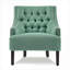Fauteuil d'appoint 1 place avec finition noire et structure en bois massif revêtue de tissu texturé traditionnel-1807399045