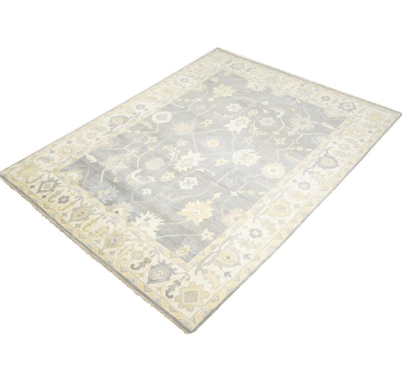 Tapis oriental Oushak Chobi Mute Taille exacte: 9 pi 2 po x 11 pi 11 po 