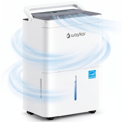 Déshumidificateur Energy Star pour pièces jusqu'à 2000 pieds carrés, contrôle intelligent de l'humidité, fonctionnement silencieux
