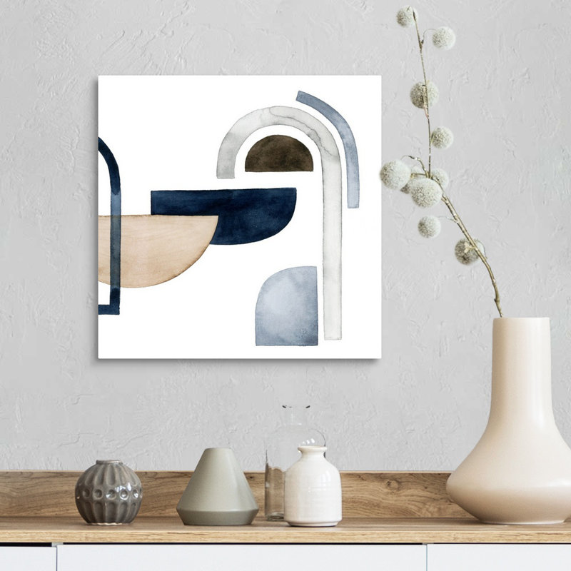 Déplacement des pièces V par Grace Popp - reproduction d'art sur toile, H 16 po x l 16 po x P 1,25 po, Toile tendue
