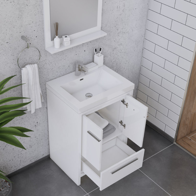 Ensemble de meuble-lavabo simple 24 po Feike, Blanc