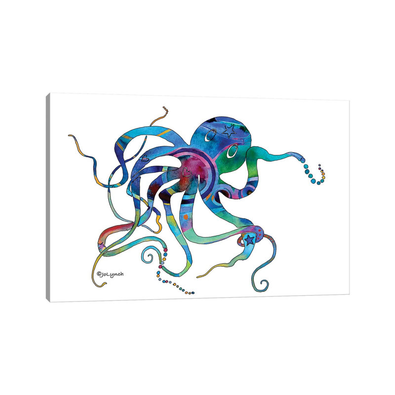Octopus Multi I by Jo Lynch - Wrapped Canvas Gallery-Wrapped Canvas Giclée, 30.48cm H x 45.72cm W