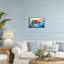 Tortue de mer sur aquarelle, giclée encadrée, design par LSR Design Studio-537993342-537993341