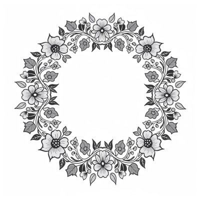 Housses de couette noires à couronne florale