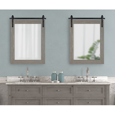 Dayanah Modern Farmhouse Distressed Accent Mirror
