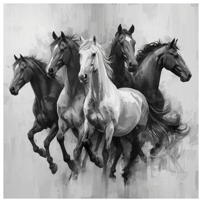 Group Of Running Horses Comforter