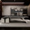 Bureau en L 70,87 po en bois manufacturé gris