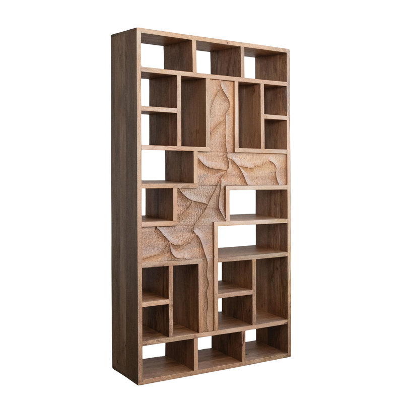 Tablette sculptée en bois de manguier avec 22 compartiments