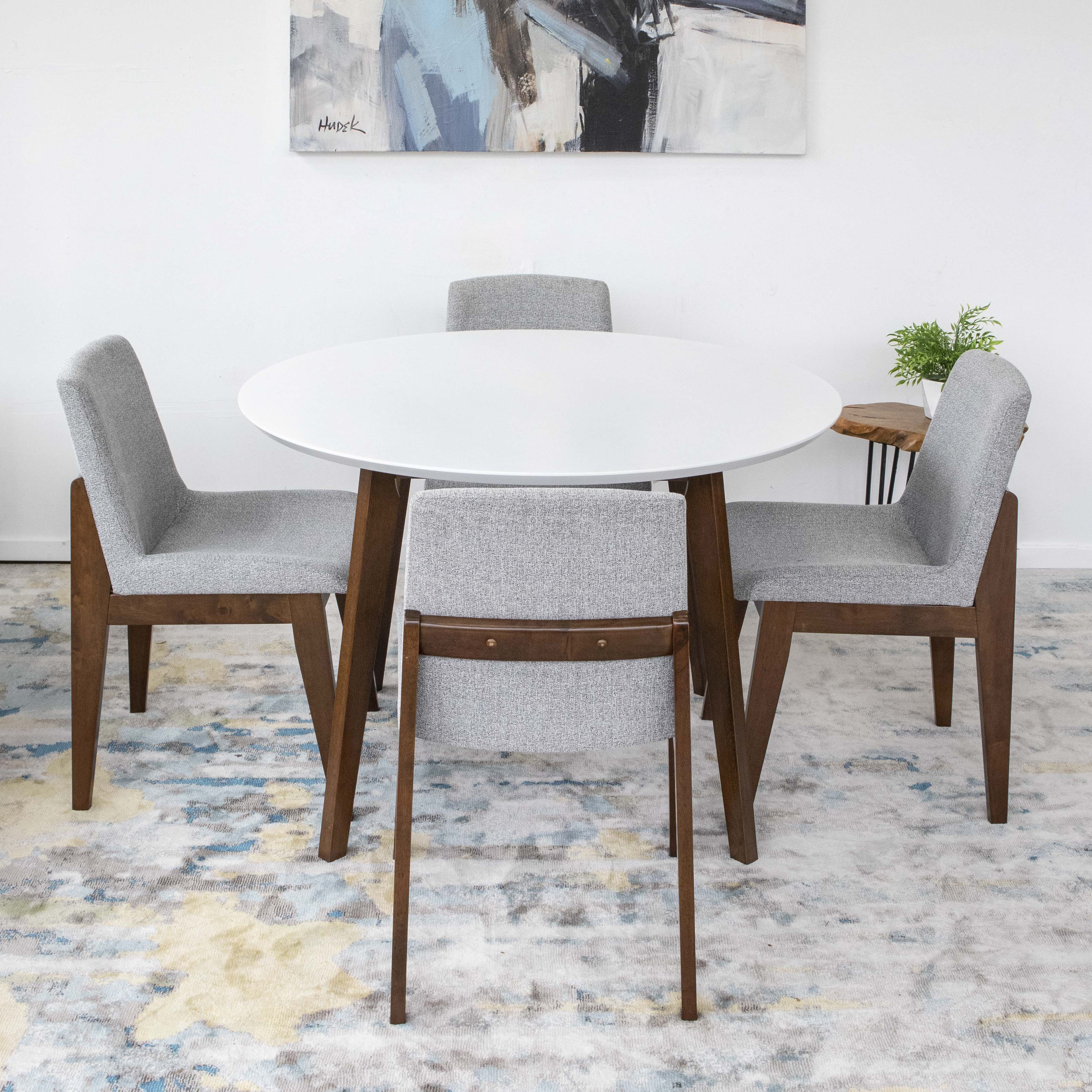 Keown solid wood modern deals dining table george oliver