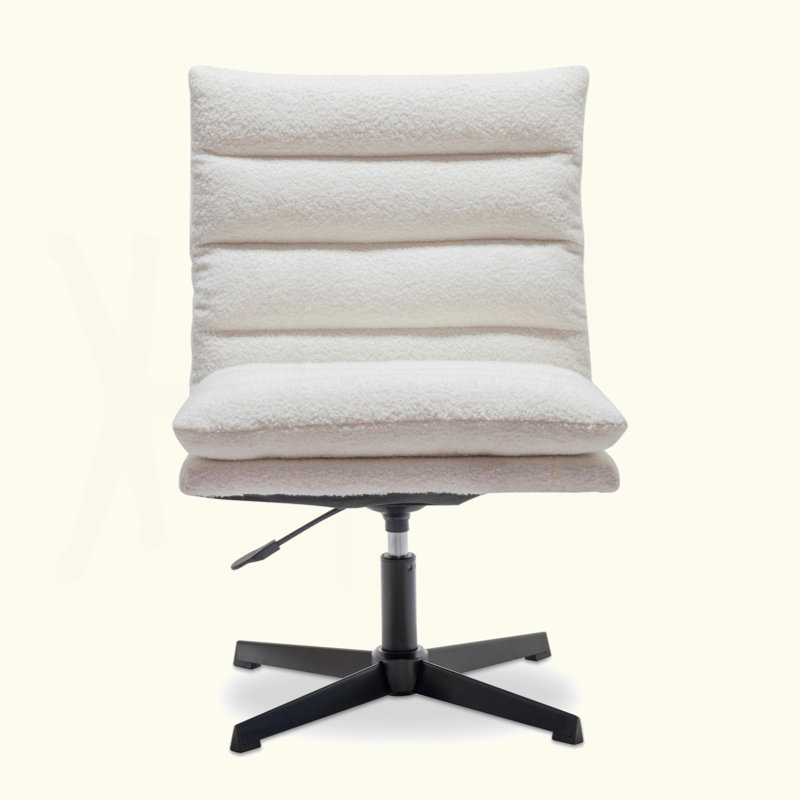 Fauteuil d'appoint pivotant à 360 ° Teddy, Peluche beige