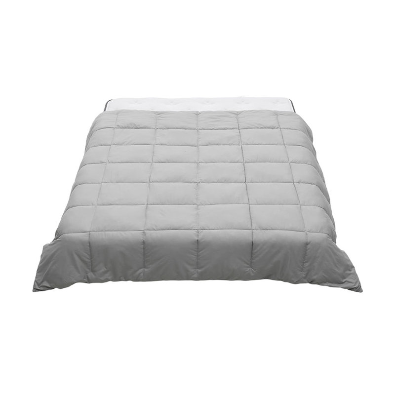 Polyester Solid Colour Duvet Cover, Grey, Double Duvet Cover