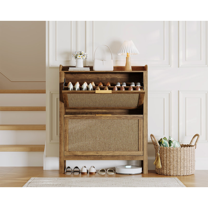 Range-chaussures Farmhouse Rattan