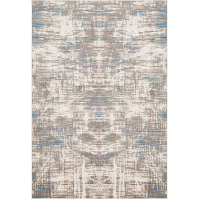 Tapis abstrait beige / gris